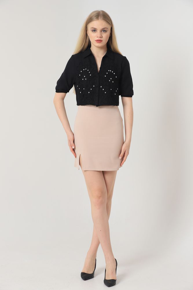 Above Knee Skirt - Topshow - Globality Store - Women Clothes Wholesale Turkey