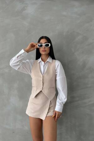 Suede Vest - Topshow - Globality Store - Women Clothes Wholesale Turkey