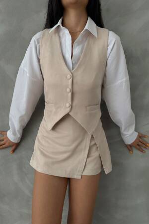 Suede Vest - Topshow - Globality Store - Women Clothes Wholesale Turkey