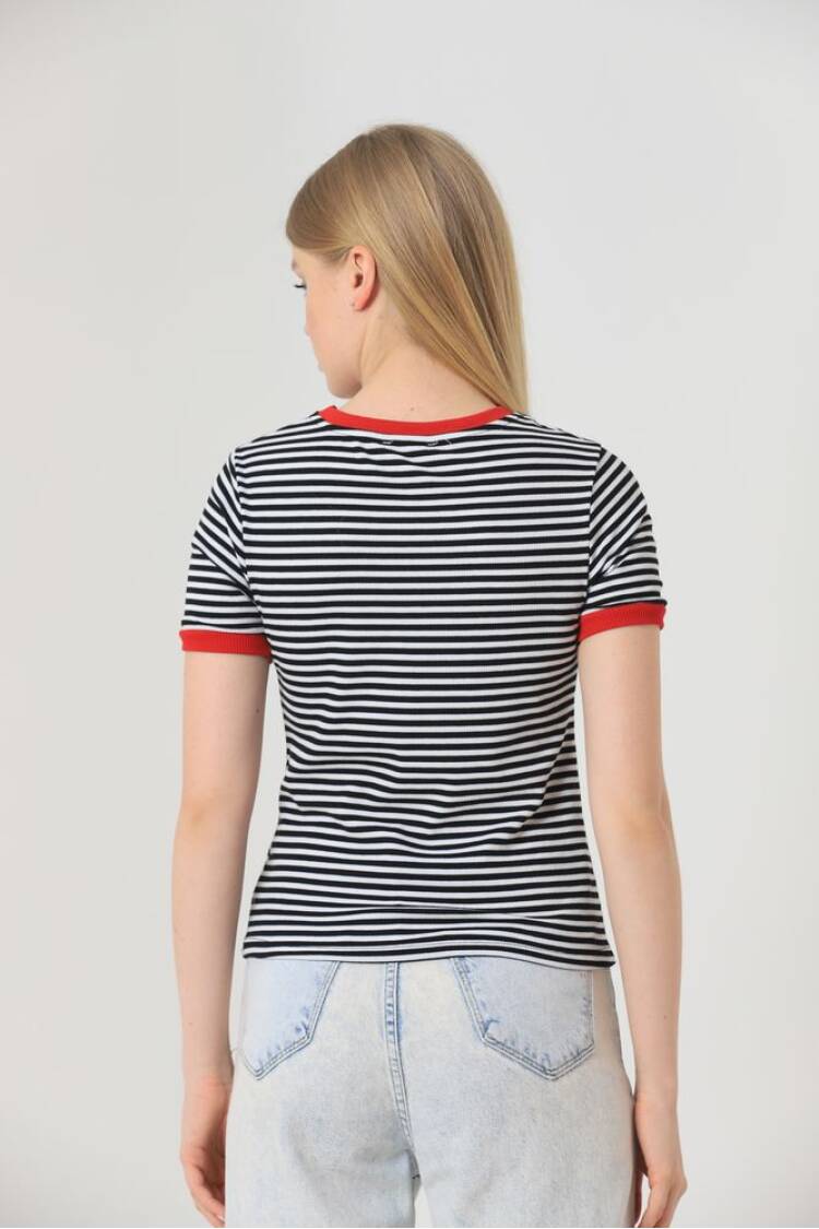 Striped T-Shirt - Black &
