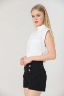 Buttoned Shorts - Topshow - Globality Store - Women Clothes Wholesale Turkey