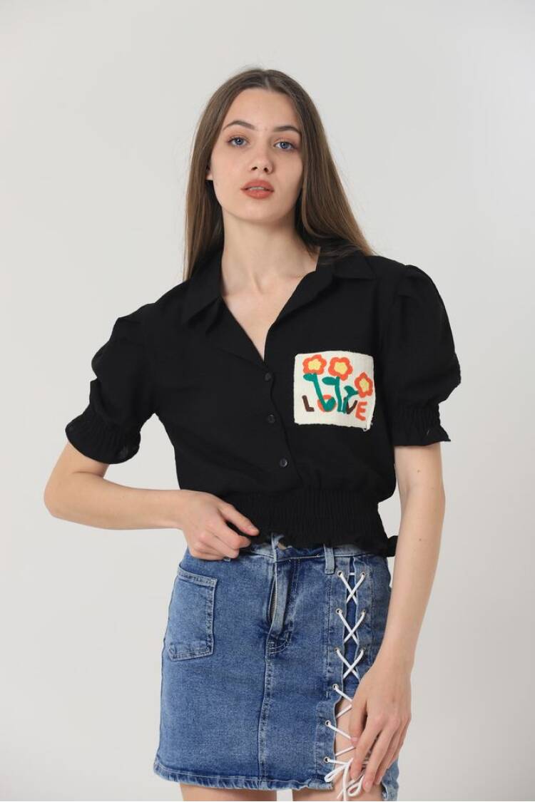 Pocket Embroidered Shirt