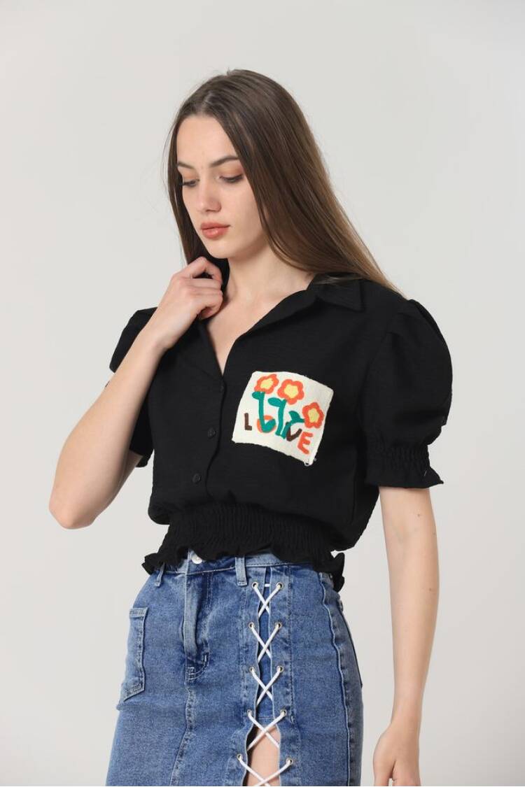 Pocket Embroidered Shirt