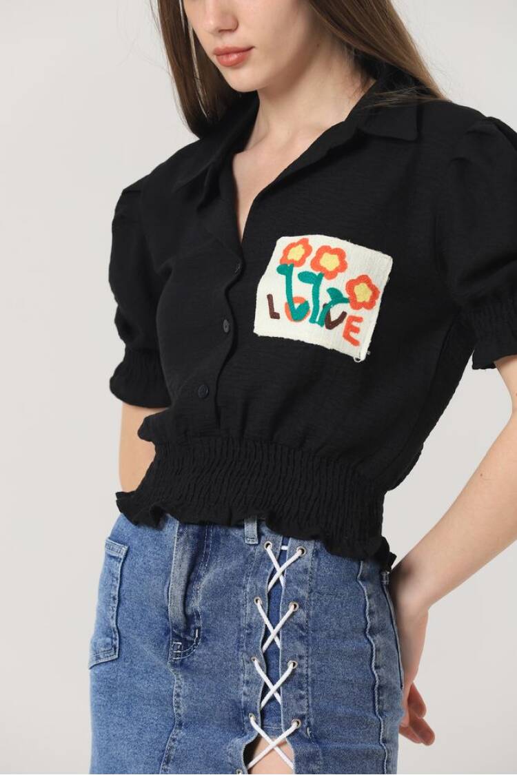 Pocket Embroidered Shirt