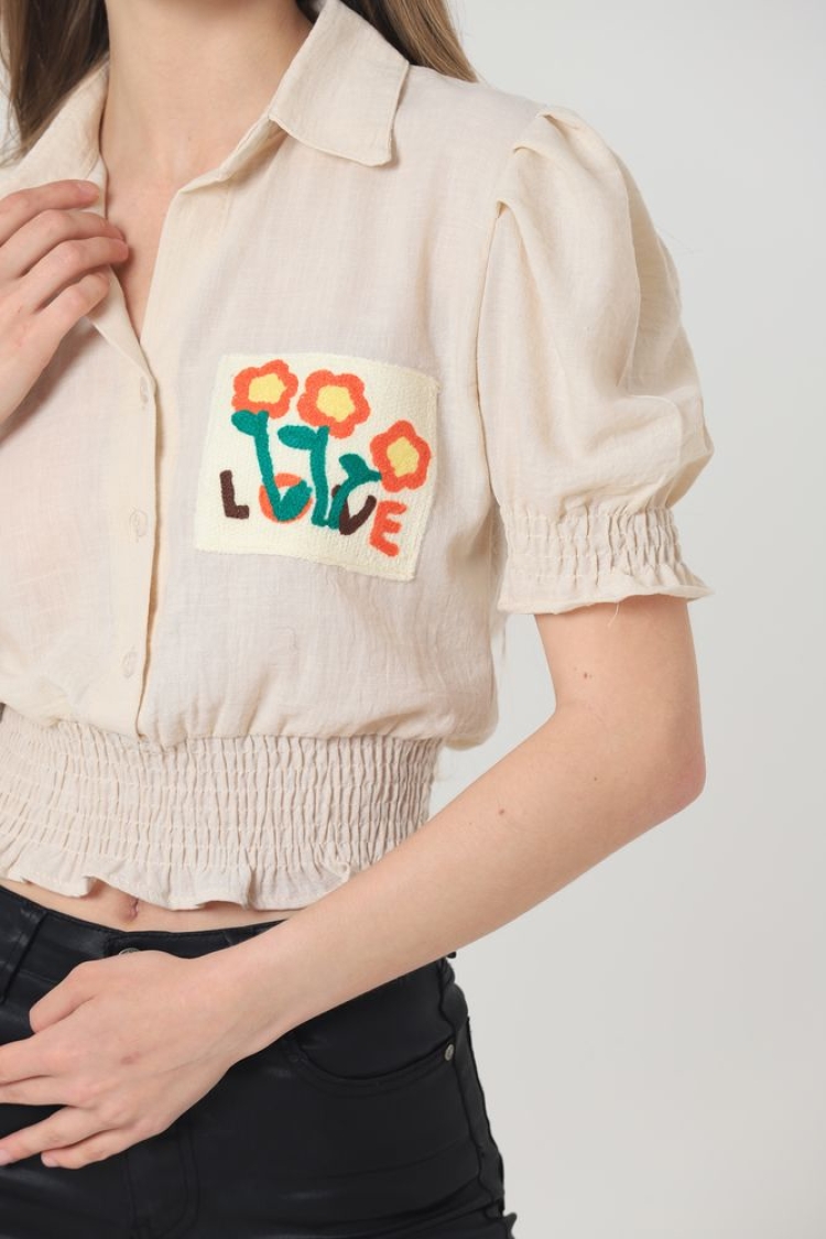 Pocket Embroidered Shirt