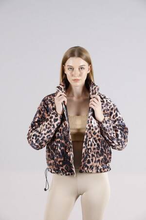 Snap-On Collar Coat - Leopard - Topshow - Globality Store - Women Clothes Wholesale Turkey