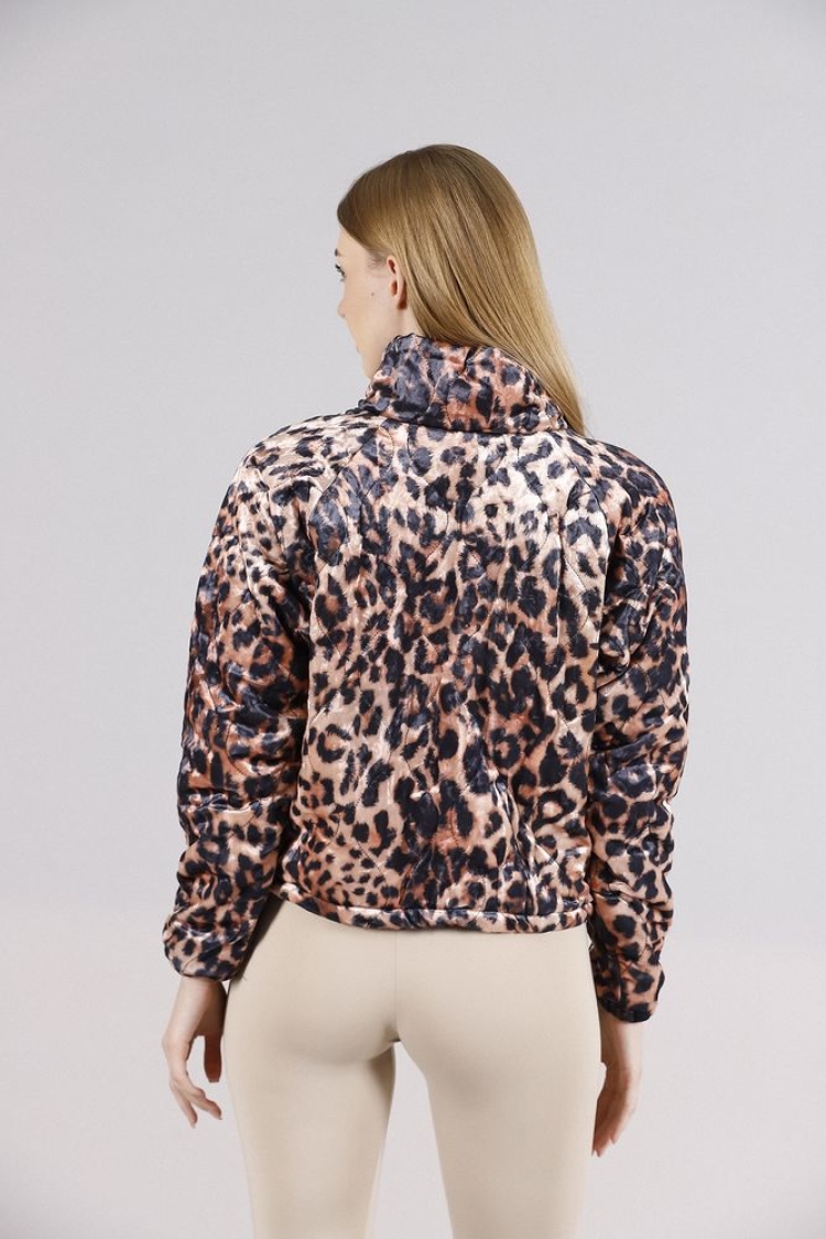 Snap-On Collar Coat - Leopard