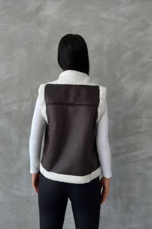 AnthraciteSuede Fur Collar Vest - Topshow - Globality Store - Women Clothes Wholesale Turkey