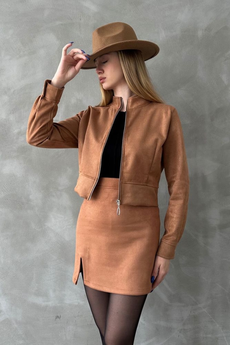 Tan Zippered Jacket