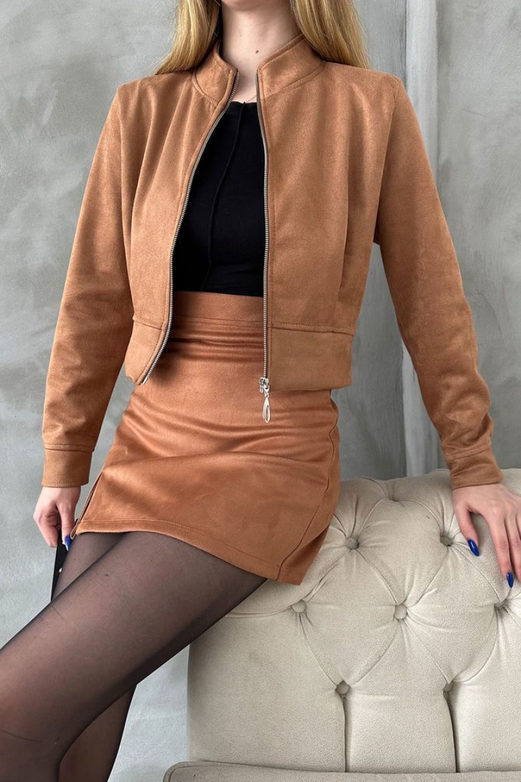 Tan Zippered Jacket