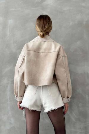 Taş F 1577 Nubuck Collar Coat - Topshow - Globality Store - Women Clothes Wholesale Turkey