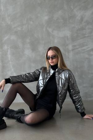 Shiny Quilted Coat - Topshow - Globality Store - Women Clothes Wholesale Turkey