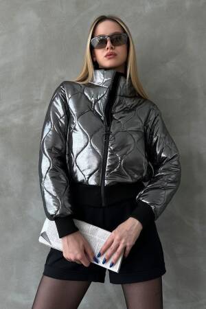Shiny Quilted Coat - Topshow - Globality Store - Women Clothes Wholesale Turkey