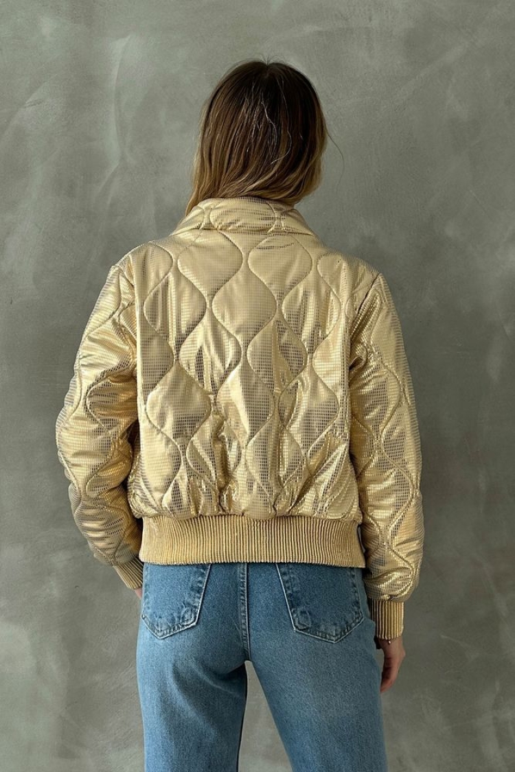 Zippered Shiny Coat