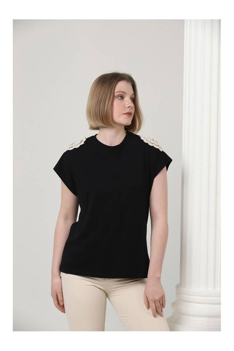Shoulder Lace T-shirt - Brand: Topshow - Women's Clothing Wholesale - Globality Store