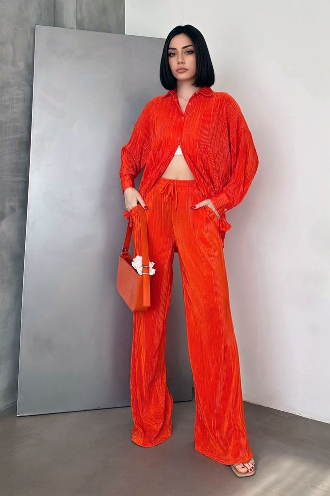 Oranj D 2387 Pleated Trousers - Topshow - Globality Store - Women Clothes Wholesale Turkey