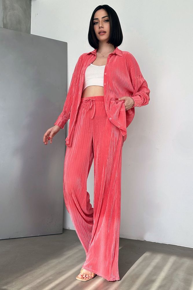D 2387 Pleated Trousers - Topshow - Globality Store - Women Clothes Wholesale Turkey