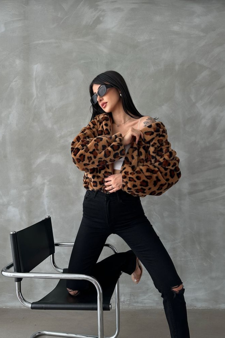 Leopard Patterned Coat