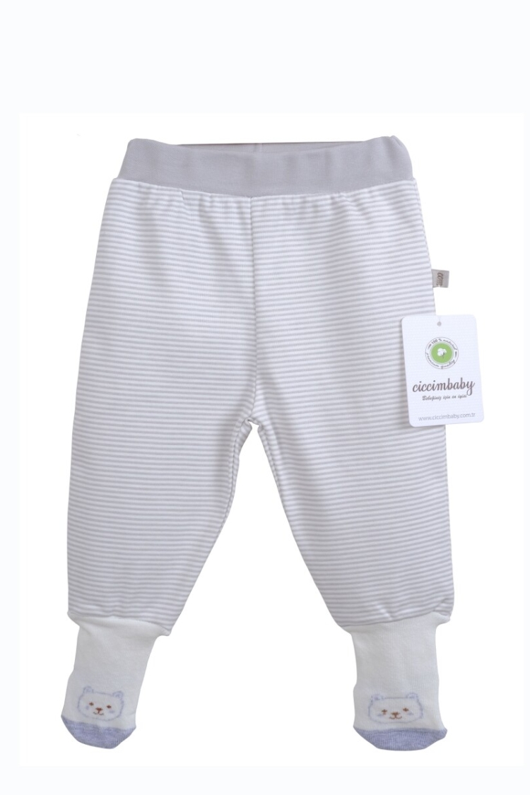 Baby Unisex Pants with Socks and Striped 6-12M - Ciccimbaby - Globality Store - Kids Baby Clothes Wholesale