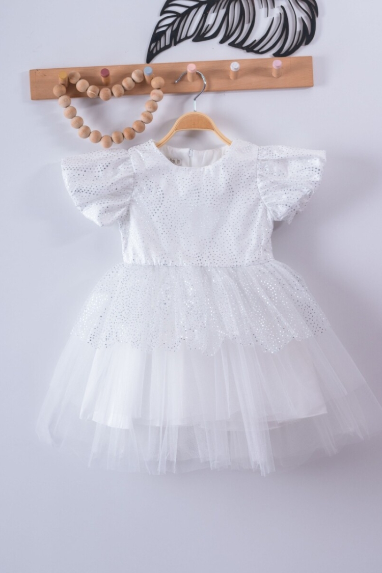 Girls Dress with Balloon Sleeves 3-6Y -  - Globality Store - Kids Baby Clothes Wholesale