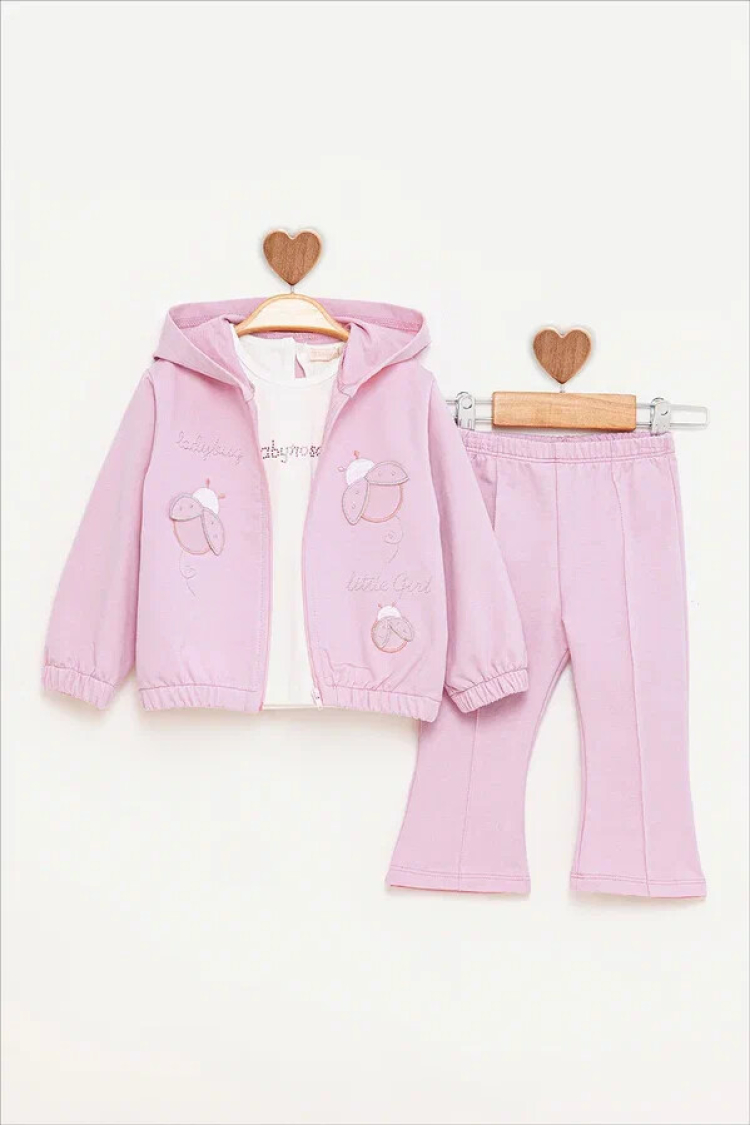LADYBUG EMBROIDERED TRACKSUIT 9-24 M - BabyRose - Globality Store - Kids Baby Clothes Wholesale
