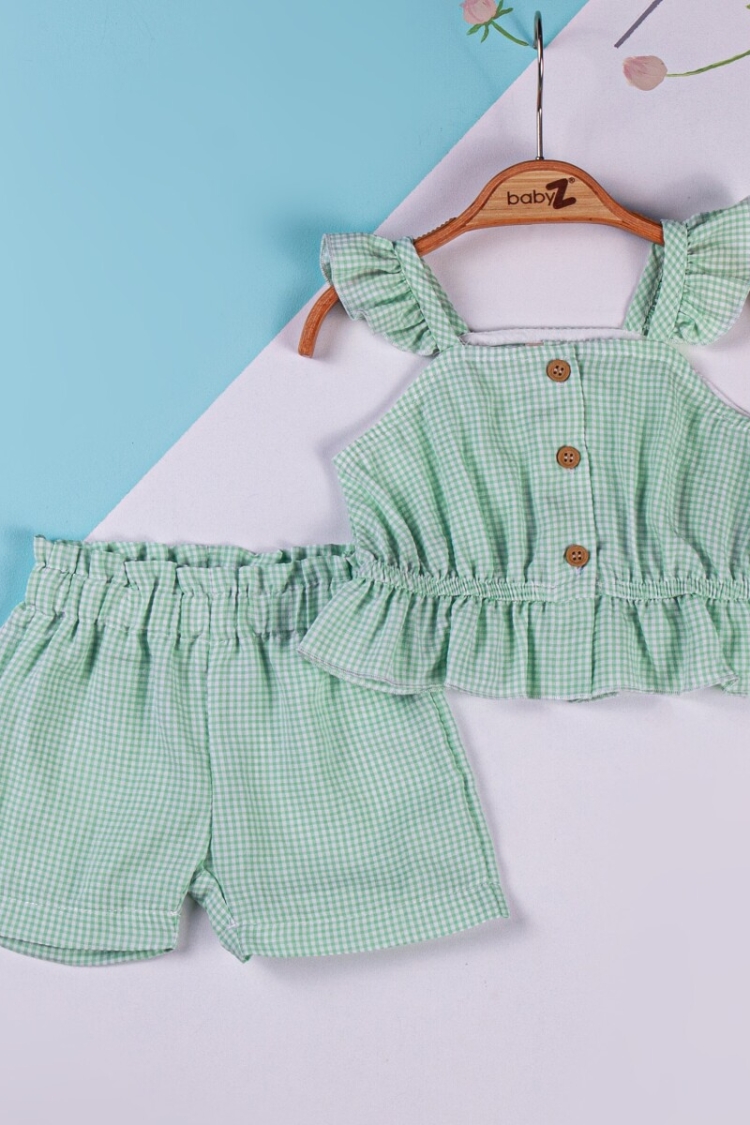 Wholesale Baby Girls 2-Piece Blouse and Shorts Set 6-18M - BabyZ - Globality Store - Kids Baby Clothes Wholesale