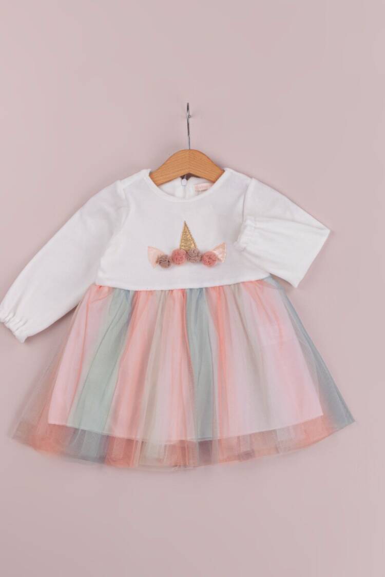 Wholesale Baby Girls Tulle Unicorn Dress 9-24M - BabyRose - Globality Store - Kids Baby Clothes Wholesale
