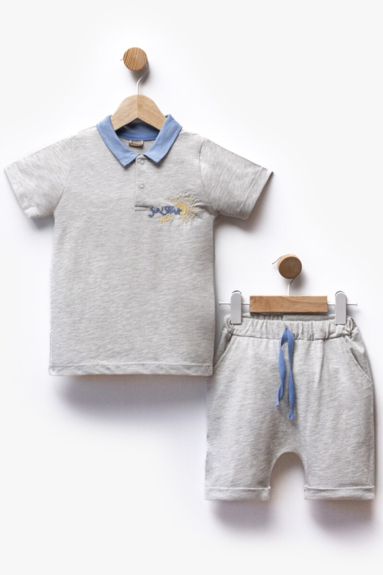 Wholesale Boys' 2-Piece T-shirt and Shorts Set 2-5Y - Flexi Baby - Globality Store - Kids Baby Clothes Wholesale