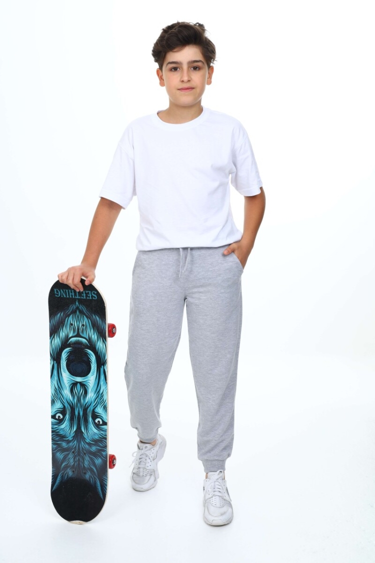 Wholesale Boys Basic Sweatpants 11-14Y - Nickel - Globality Store - Kids Baby Clothes Wholesale