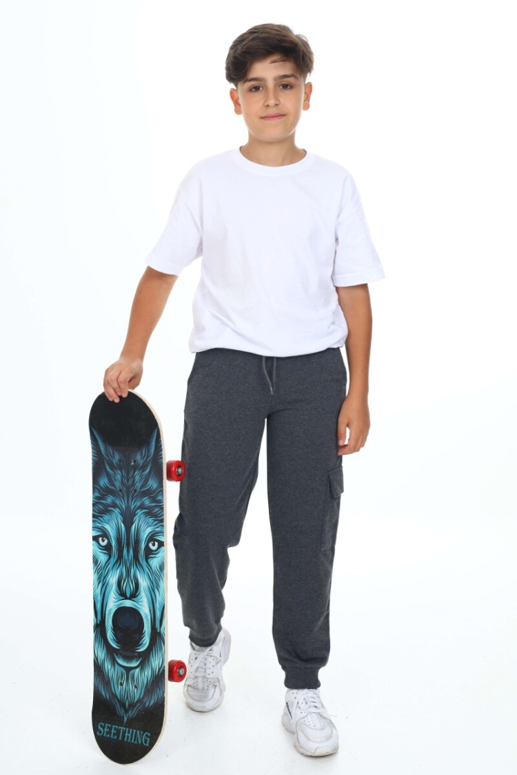 Wholesale Boys' Basic Sweatpants 11-14Y - Nickel - Globality Store - Kids Baby Clothes Wholesale