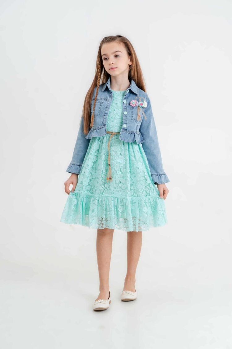 Wholesale Girls 2-Pieces Jacket and Dress 5-8Y -  - Globality Store - Kids Baby Clothes Wholesale