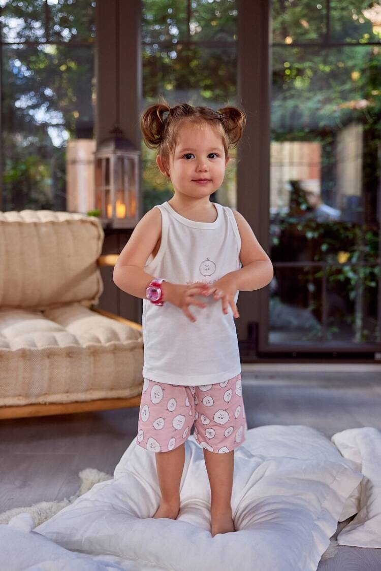Wholesale Girls Athlete and Shorts Pajamas Set 3-12Y - Zeyland - Globality Store - Kids Baby Clothes Wholesale