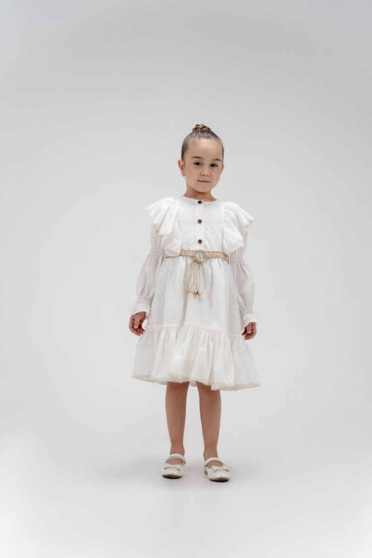 Wholesale Girls Dress with Belt 4-7Y -  - Globality Store - Kids Baby Clothes Wholesale