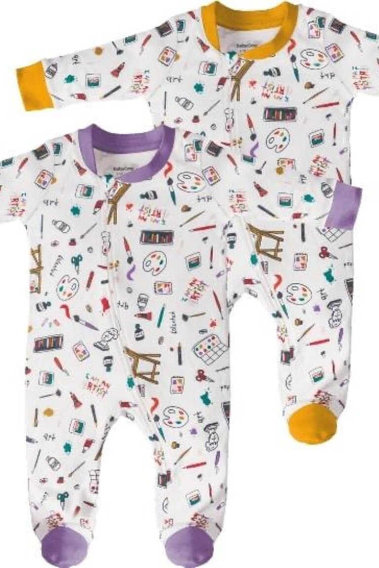 Wholesale Unisex Baby 2-Piece Zipper Jumpsuit 0-12M 100% Organic Cotton Baby Cosy - BabyCosy - Globality Store - Kids Baby Clothes Wholesale