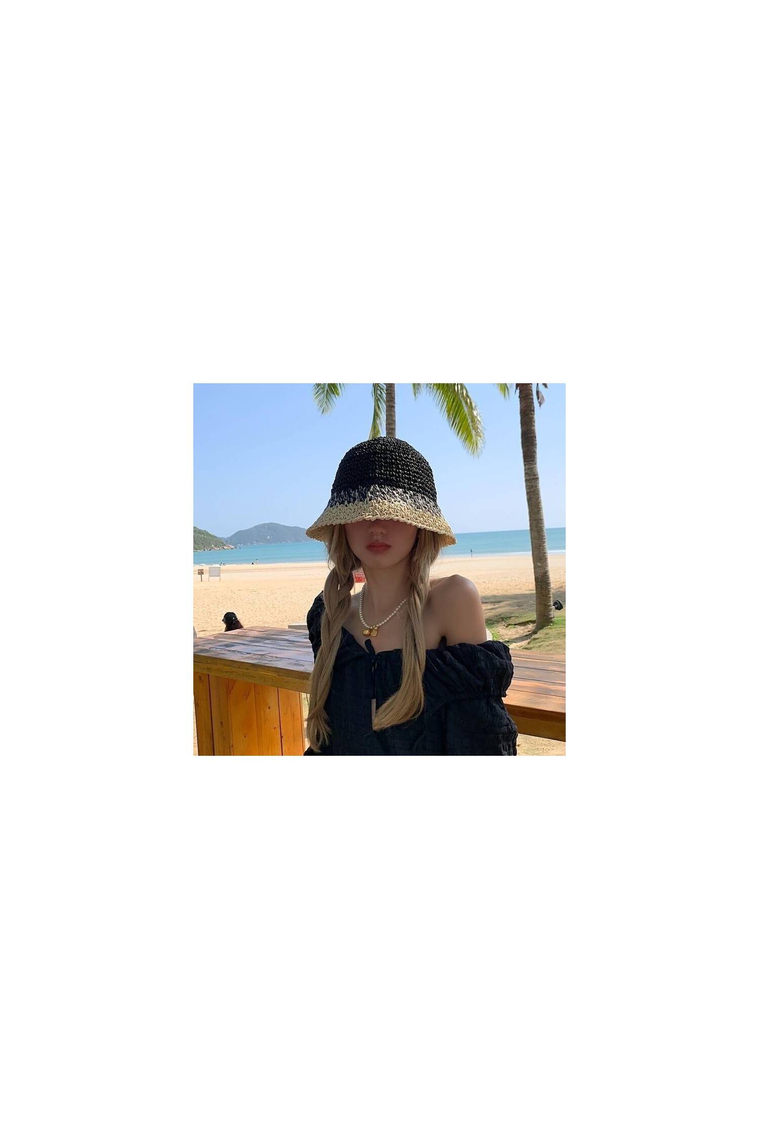 Hand Knitted Straw Hat - Brand: Axesoire - Women's Clothing Wholesale - Globality Store