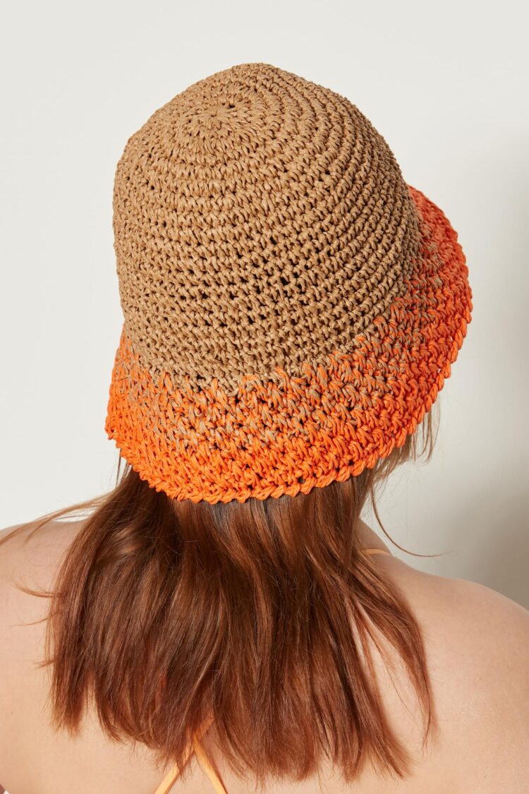 Hand Knitted Straw Hat