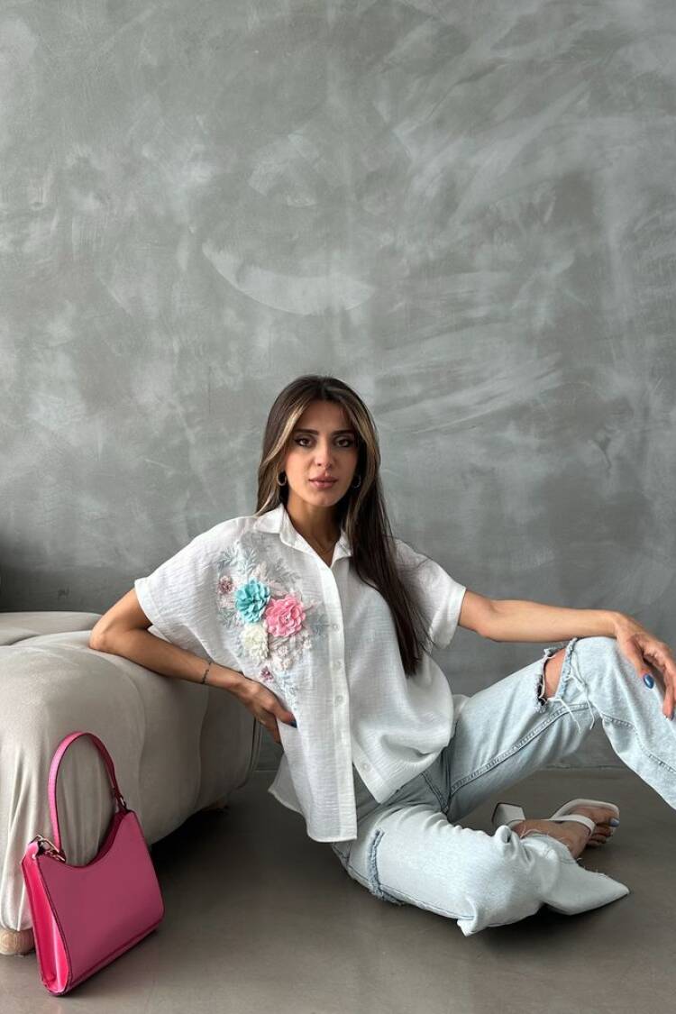 Flower Detailed Shirt
