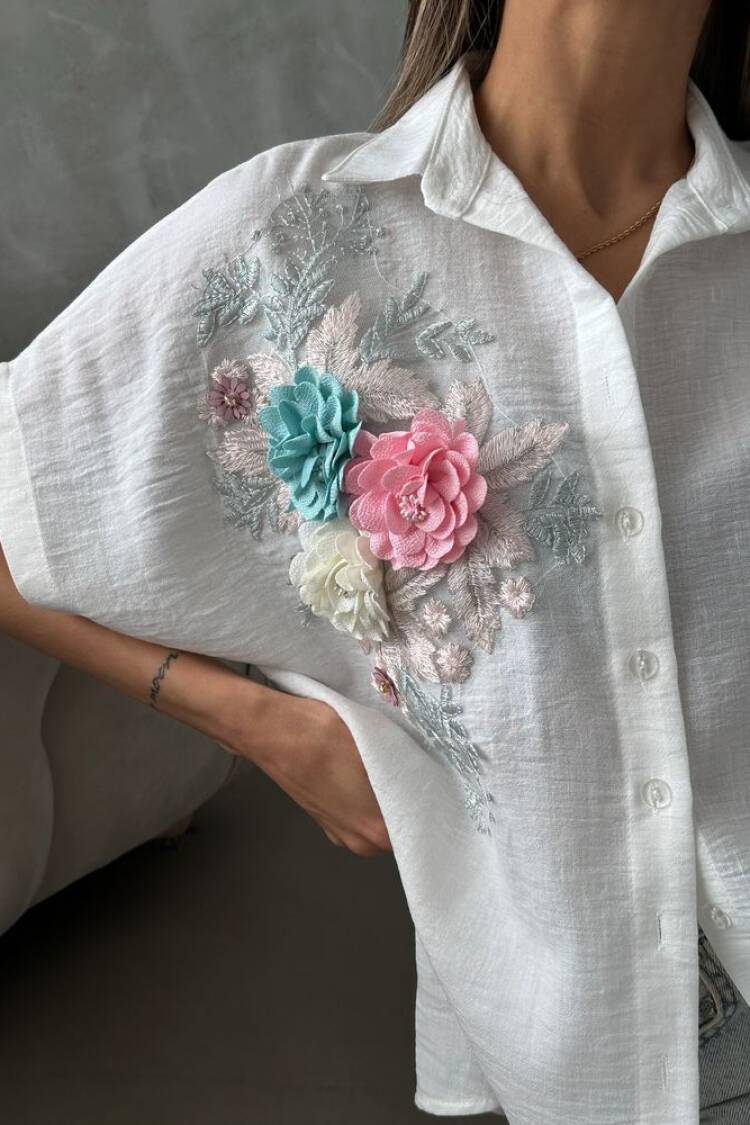 Flower Detailed Shirt