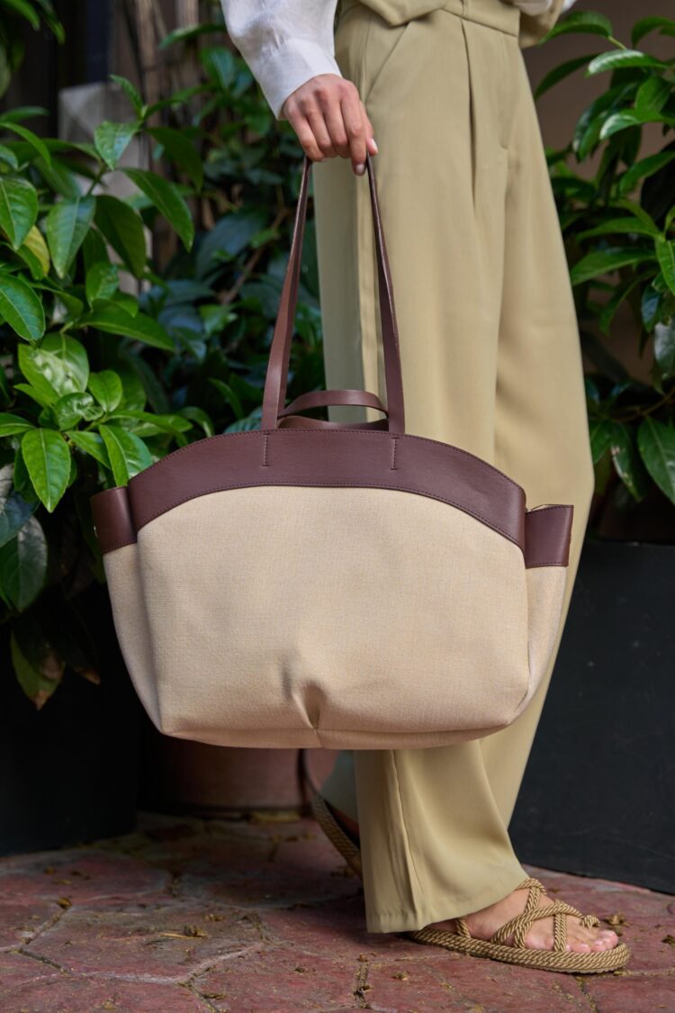 Contrast Tote Bag - Brand: Mina Fashion - Women's Clothing Wholesale - Globality Store