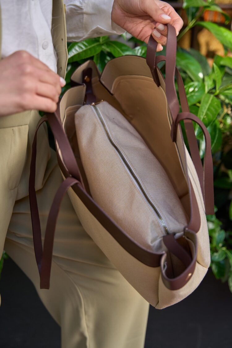 Contrast Tote Bag