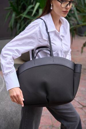Contrast Tote Bag - Brand: Mina Fashion - Women's Clothing Wholesale - Globality Store