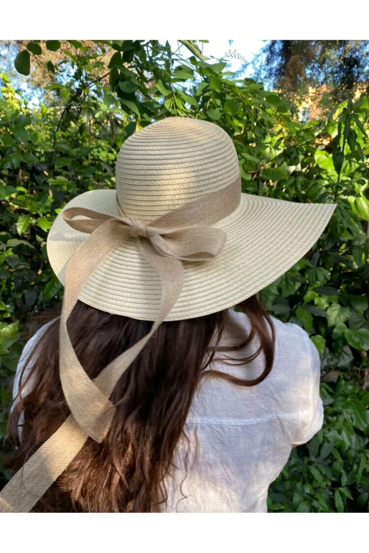 Wide Straw Hat With Jute Rope Bow - Brand: Axesoire - Women's Clothing Wholesale - Globality Store