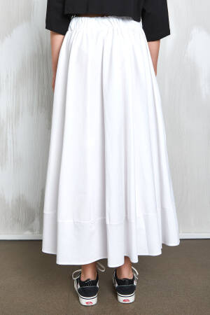 Poplin Long Skirt With Elastic Waist 27321 - Brand: First Angels - Women's Clothing Wholesale - Globality Store