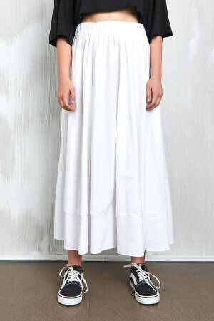 Poplin Long Skirt With Elastic Waist 27321 - Brand: First Angels - Women's Clothing Wholesale - Globality Store