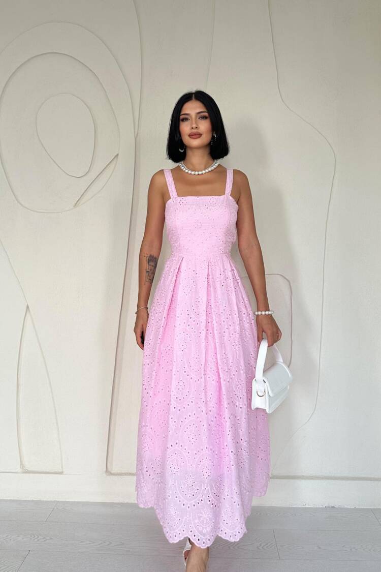 Embroidery Dress With Hangers