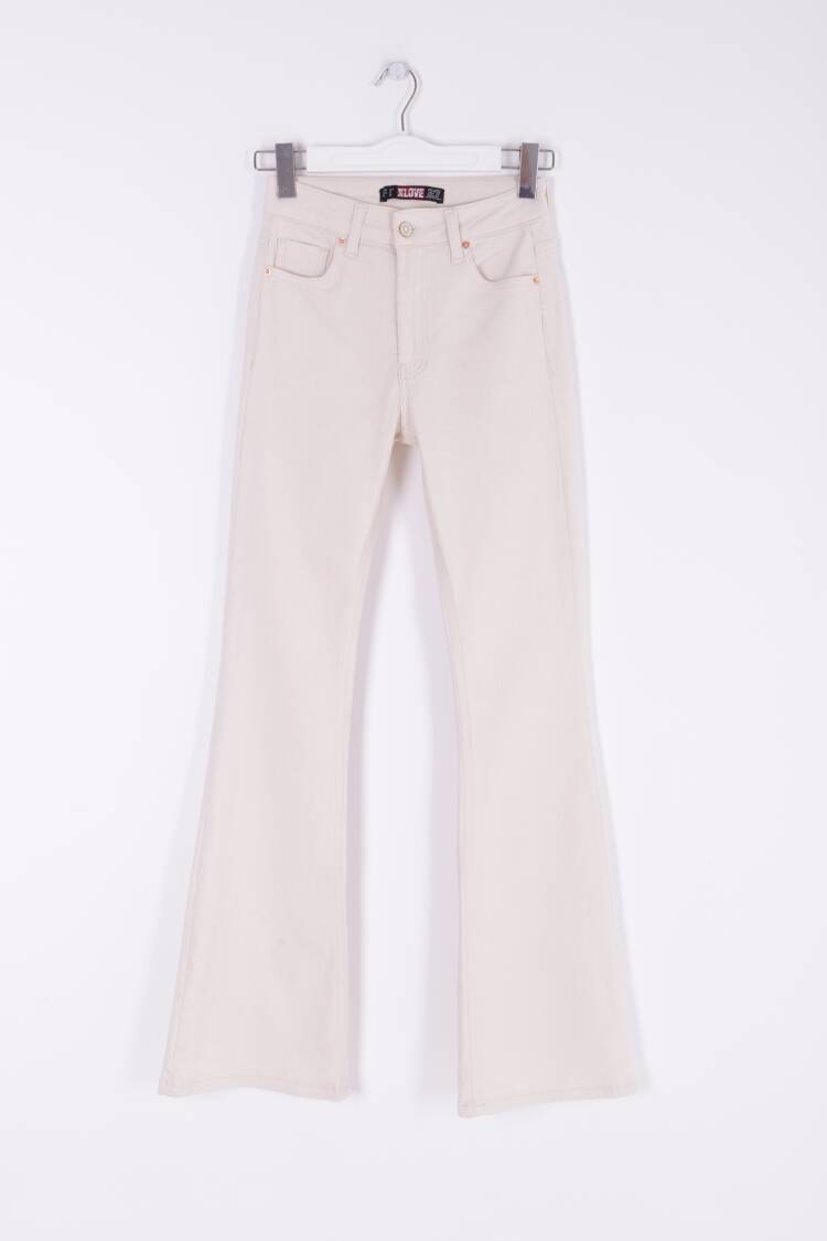 High Waisted Bell-bottom Skinny Jeans