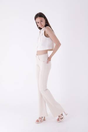 High Waisted Bell-bottom Skinny Jeans