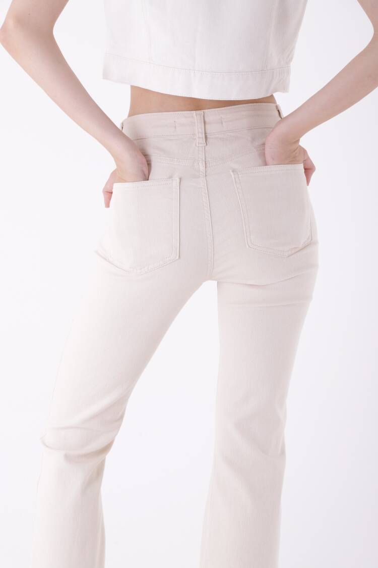 High Waisted Bell-bottom Skinny Jeans
