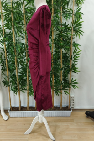 Women's Long Sleeve Double Breasted Waist Gather Detail Midi Velvet Dress - Brand: Janes - Women's Clothing Wholesale - Globality Store
