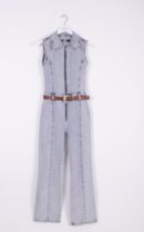 Sleeveless Zippered Denim Overalls With Cups - Brand: XLove - Women's Clothing Wholesale - Globality Store